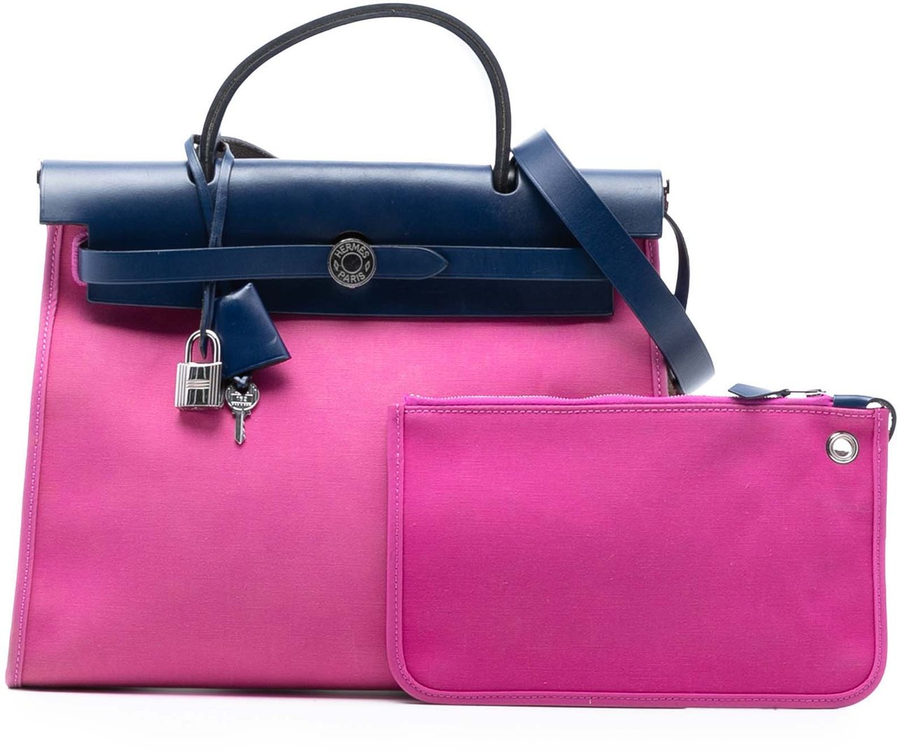 Hermès Toile Herbag Zip 31 Roze