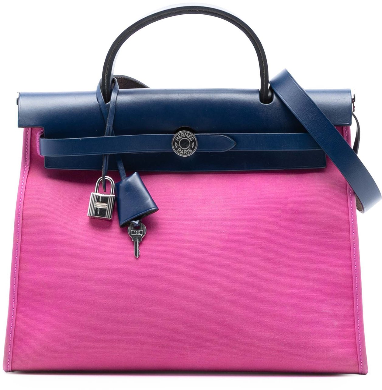 Hermès Toile Herbag Zip 31 Roze