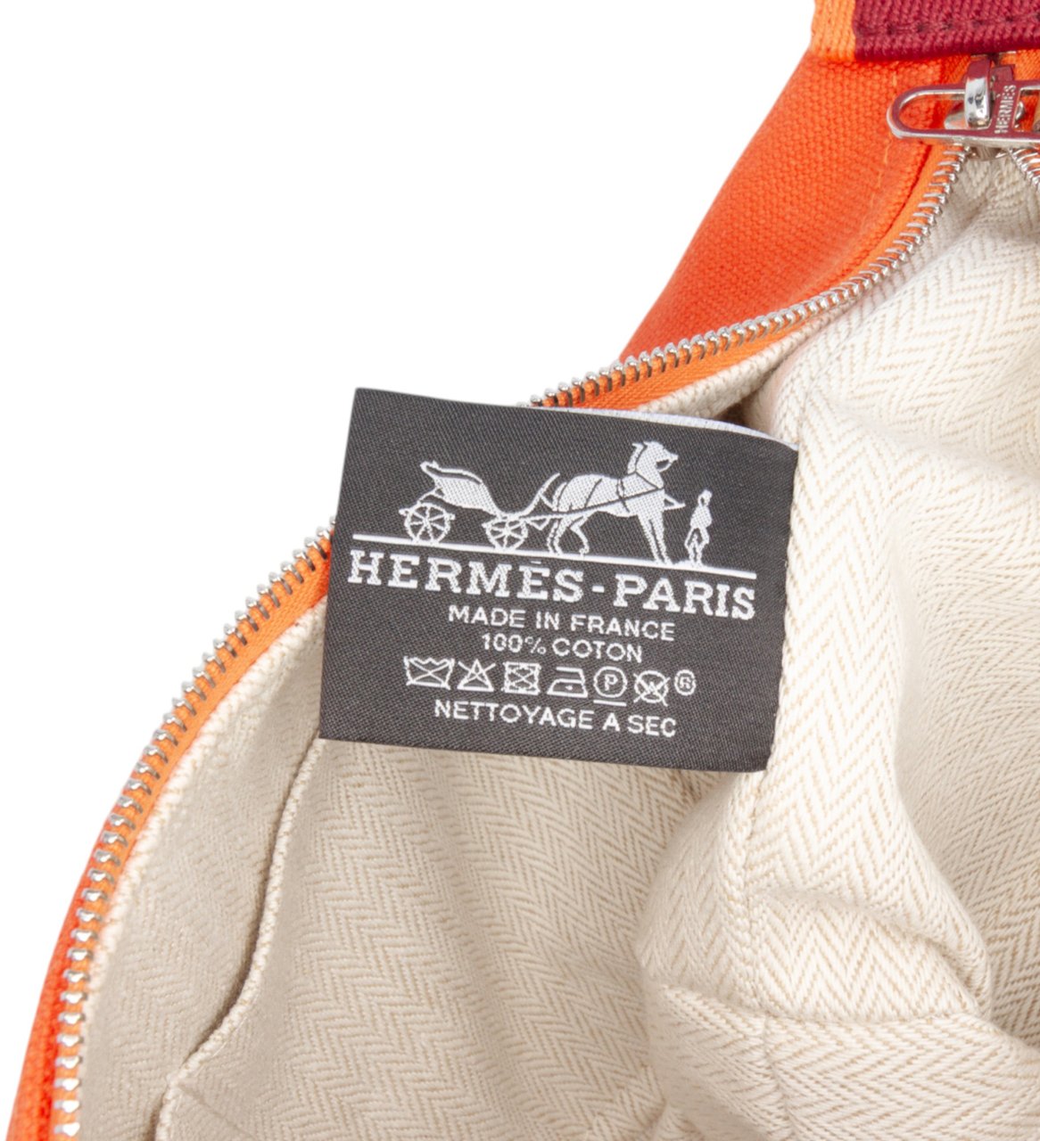 Hermès Small Canvas Bride A Brac Case Oranje