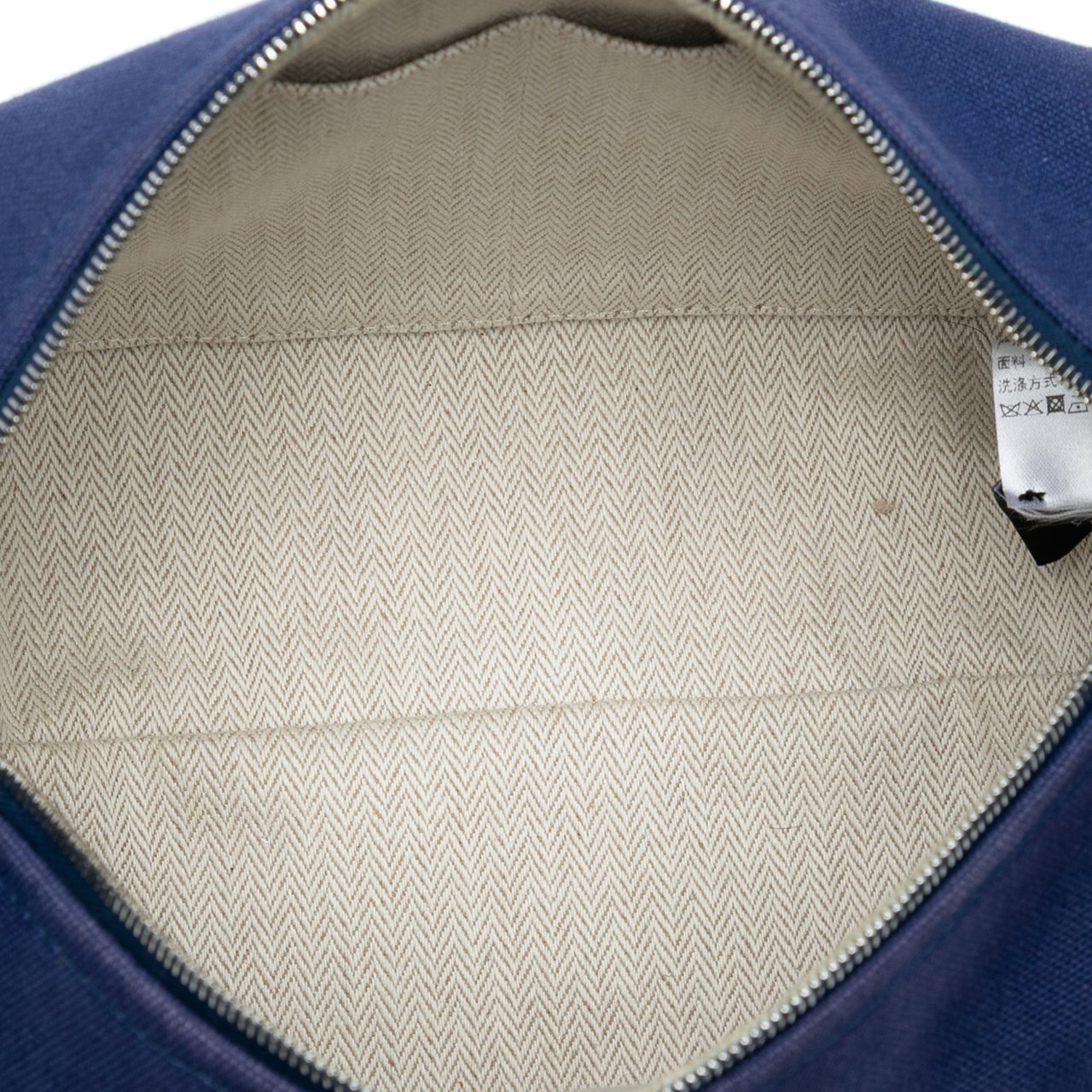 Hermès Small Toile Bride A Brac Case Blauw