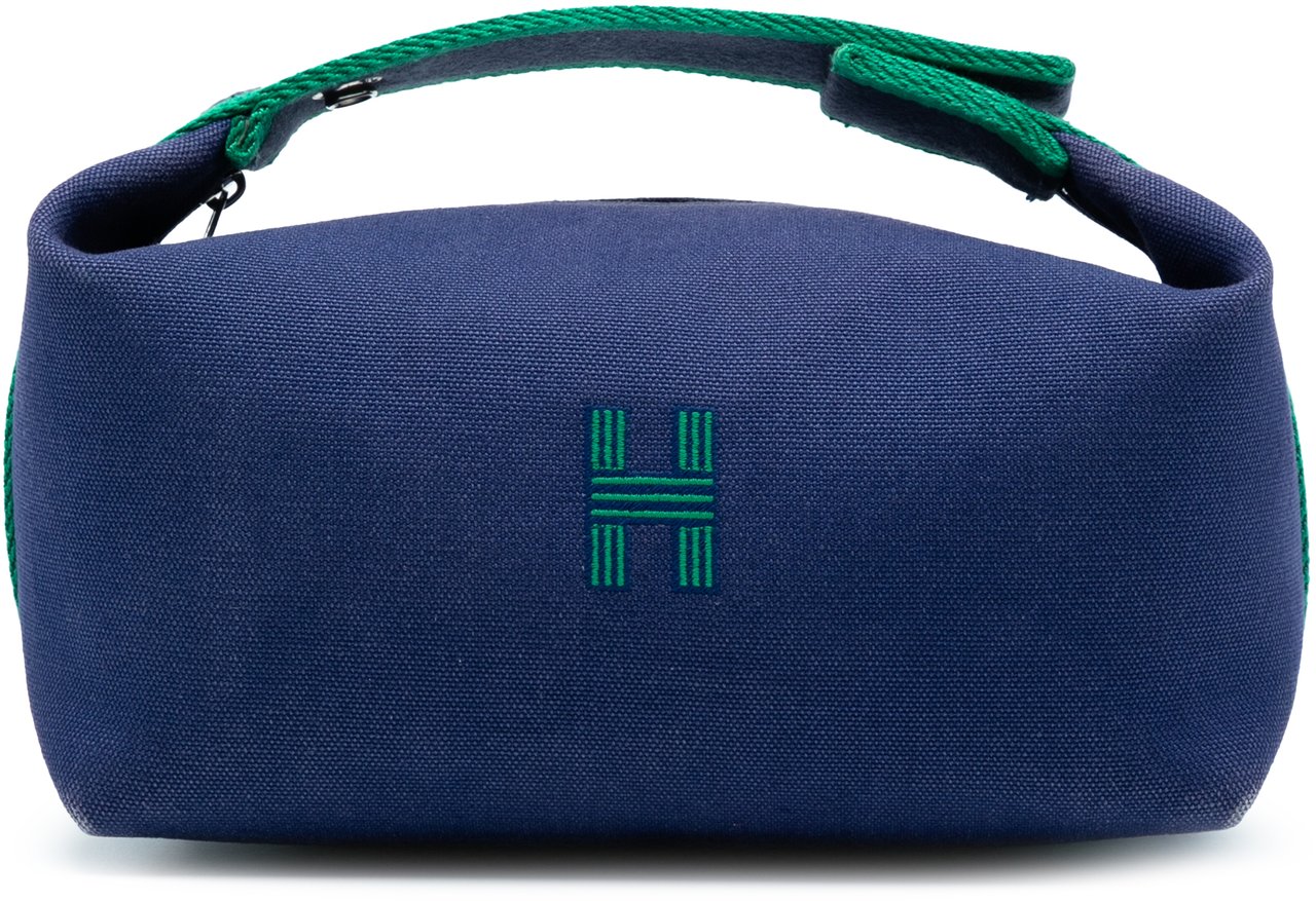 Hermès Small Toile Bride A Brac Case Blauw
