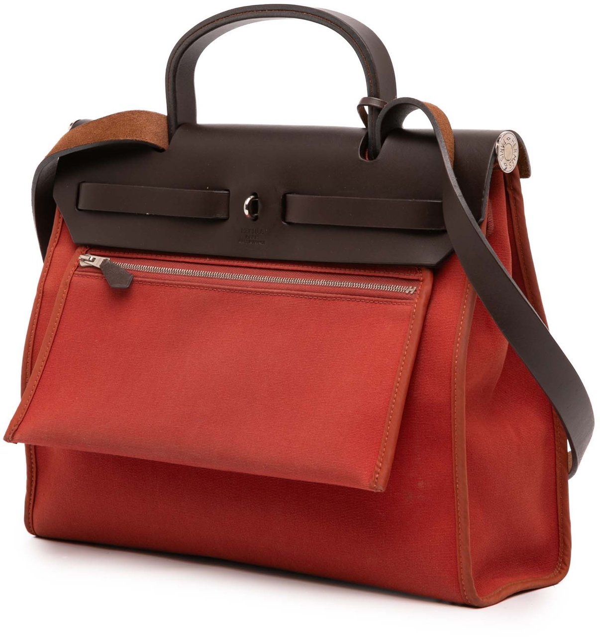 Hermès Toile Herbag Zip 31 Oranje