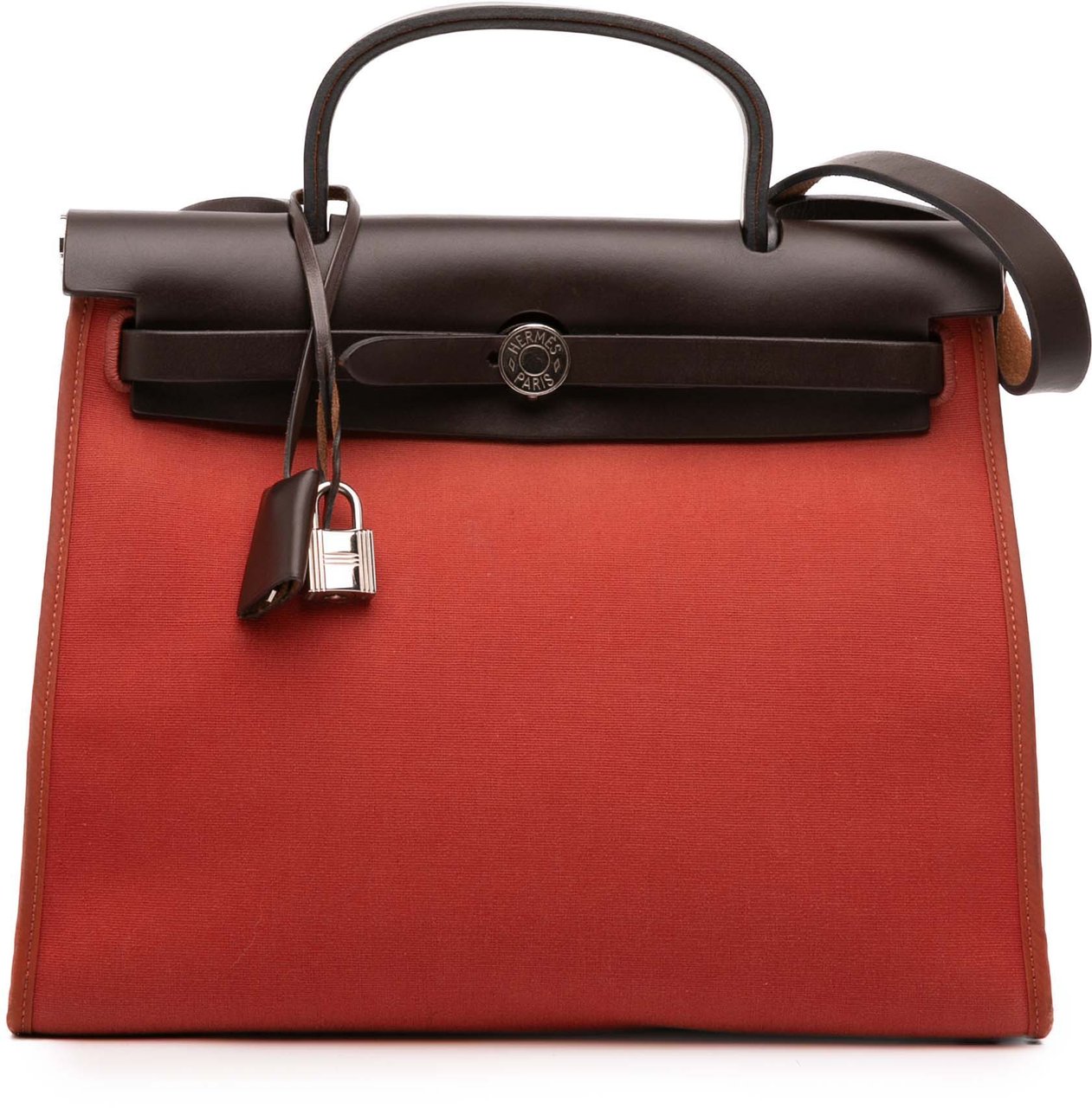 Hermès Toile Herbag Zip 31 Oranje