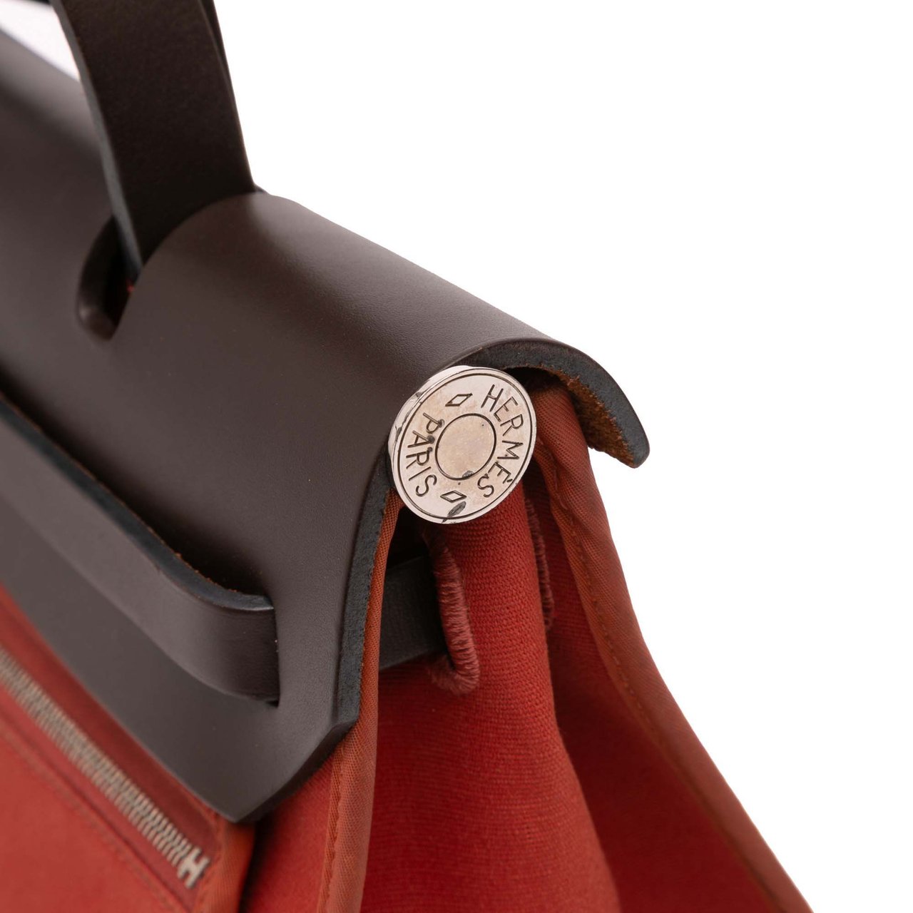 Hermès Toile Herbag Zip 31 Oranje