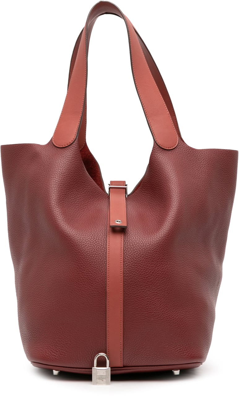 Hermès Bicolor Clemence and Swift Picotin Lock 31 Rood