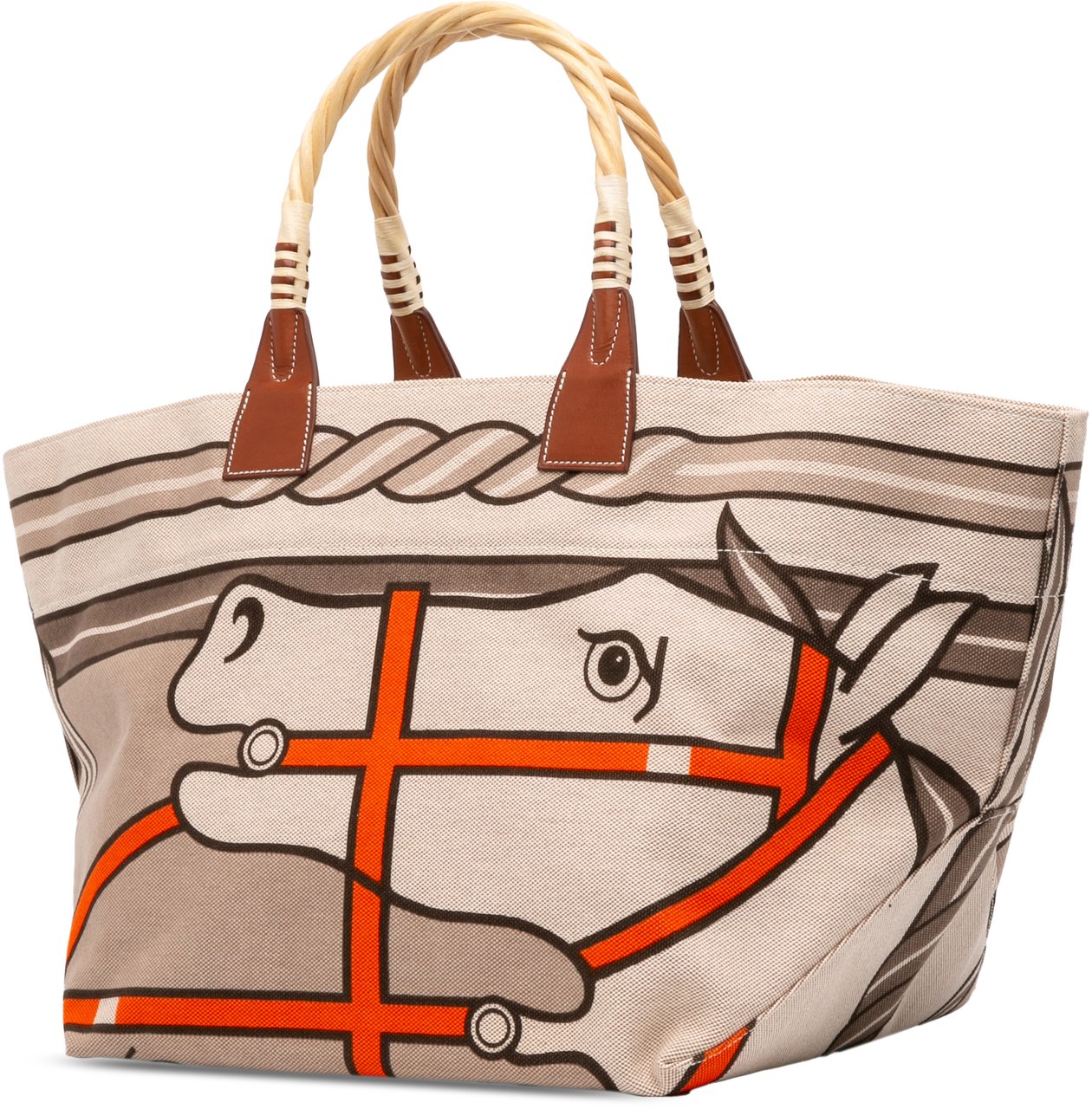 Hermès Toile H Plume Quadrige au Fil Steeple 31 Bruin