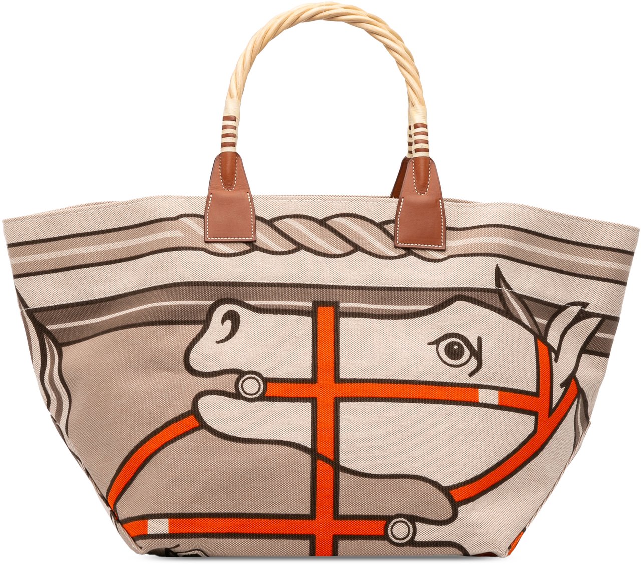 Hermès Toile H Plume Quadrige au Fil Steeple 31 Bruin