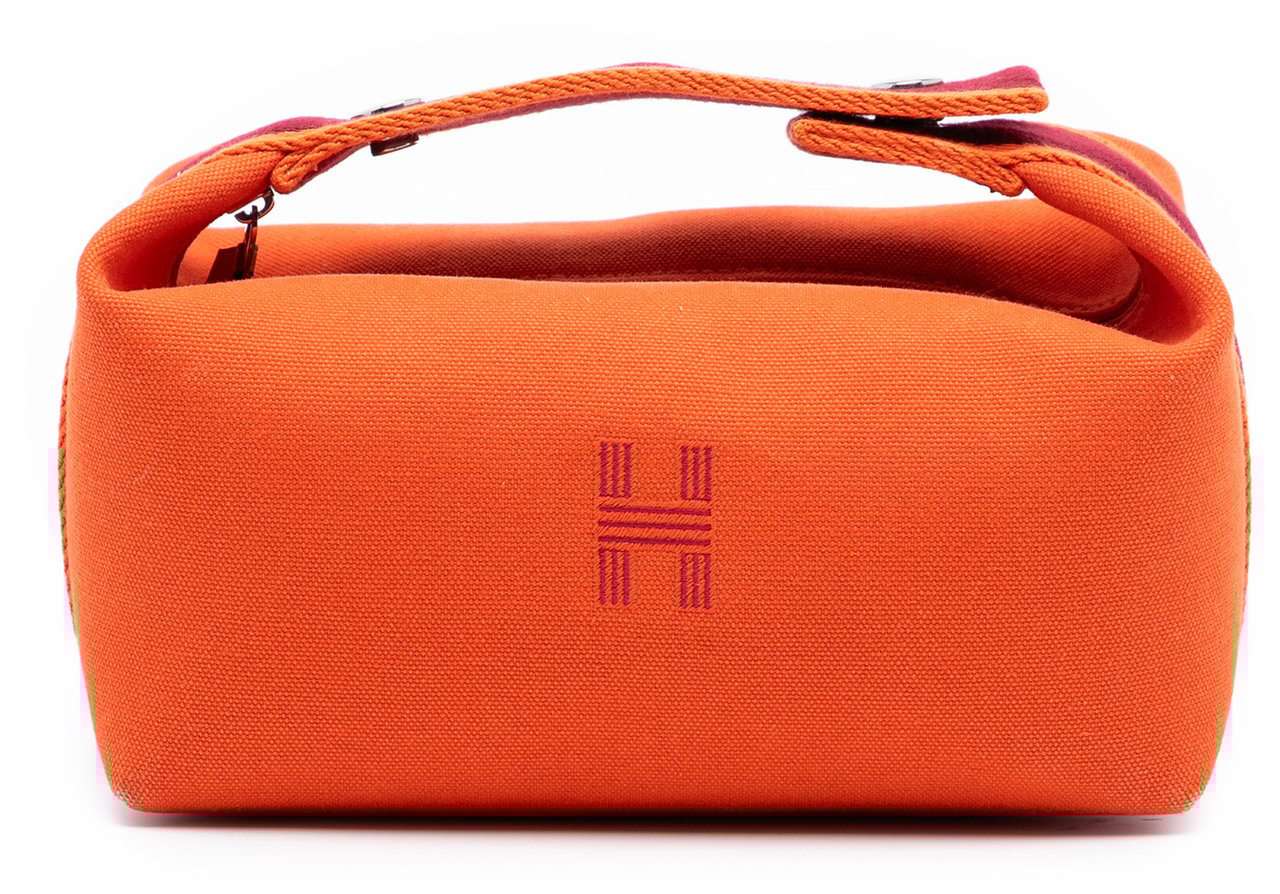 Hermès Small Toile Bride A Brac Case Oranje