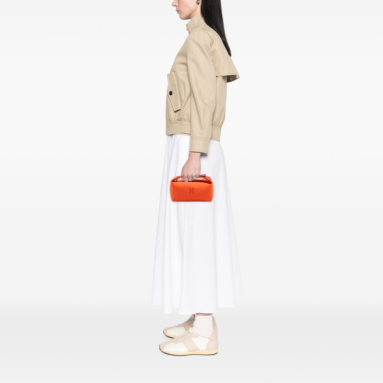 Hermès Small Toile Bride A Brac Case Oranje