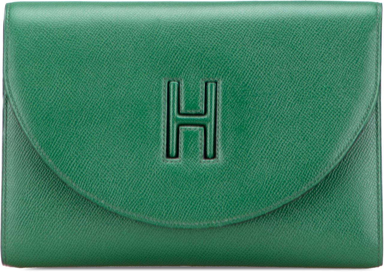 Hermès Epsom H Gaine Clutch Groen