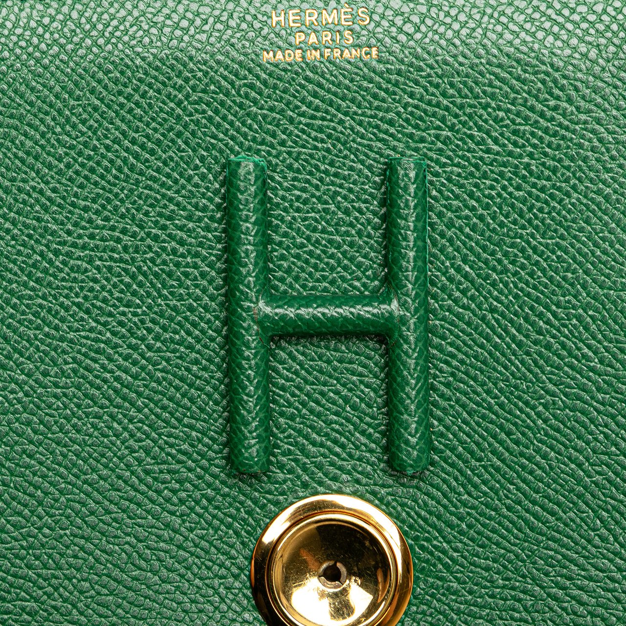 Hermès Epsom H Gaine Clutch Groen