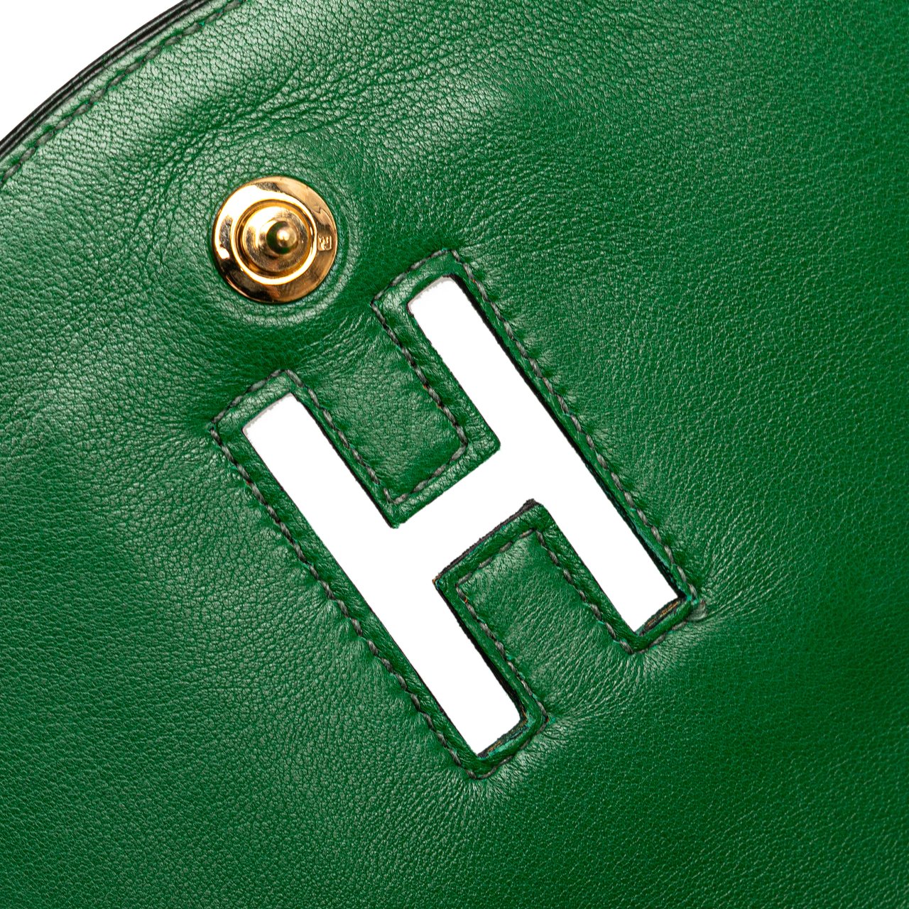 Hermès Epsom H Gaine Clutch Groen
