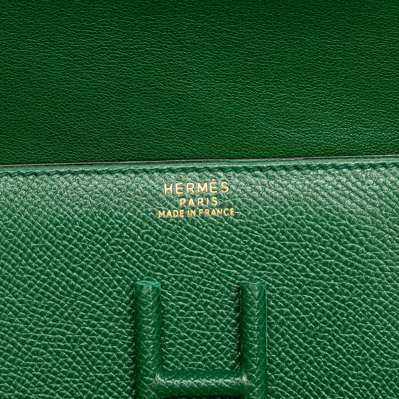 Hermès Epsom H Gaine Clutch Groen