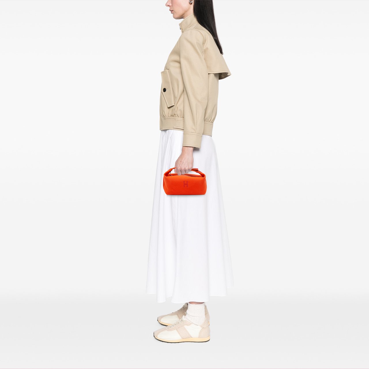 Hermès Small Canvas Bride A Brac Case Oranje