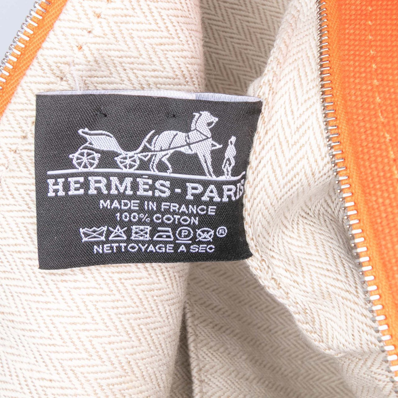 Hermès Large Toile Bride A Brac Oranje