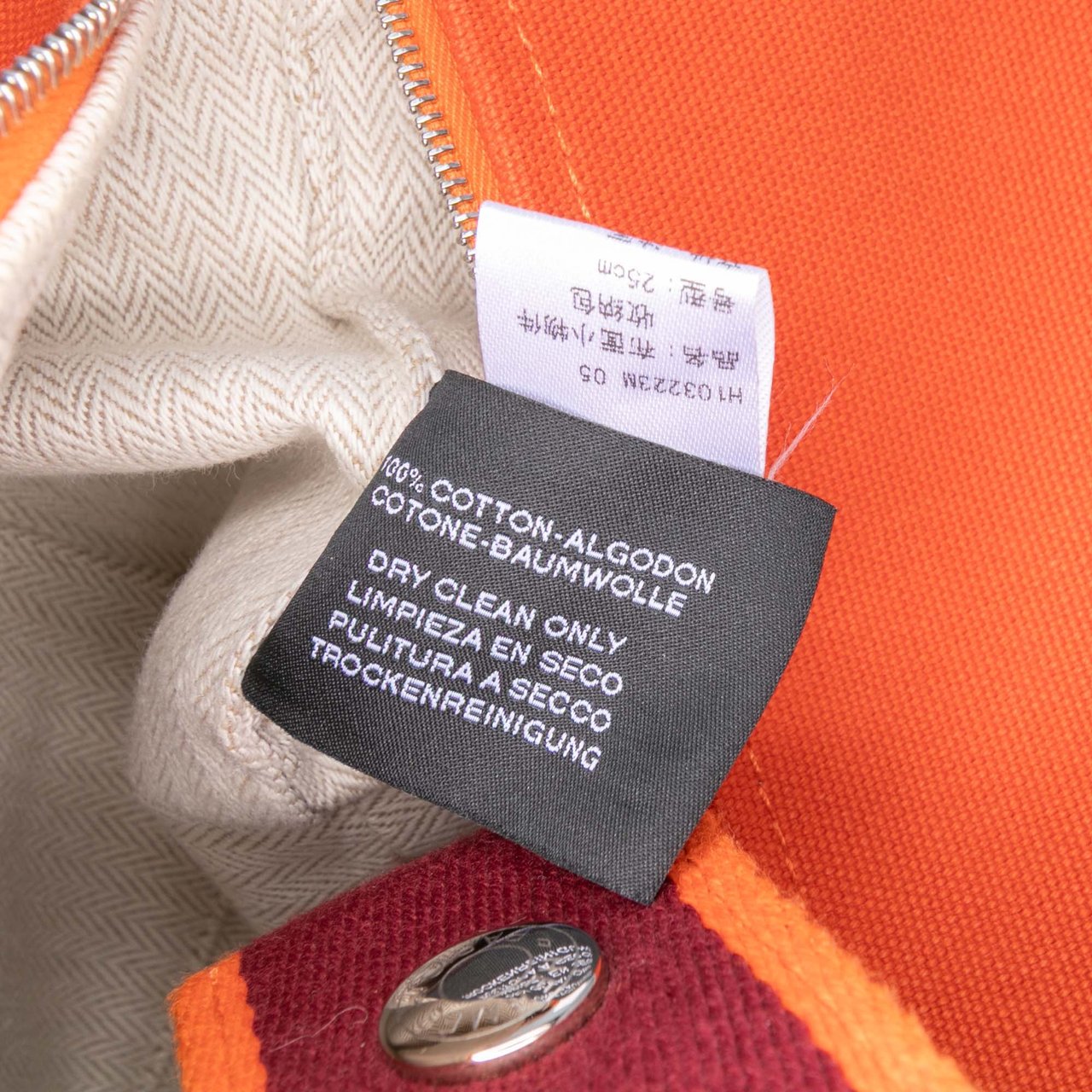 Hermès Large Toile Bride A Brac Oranje