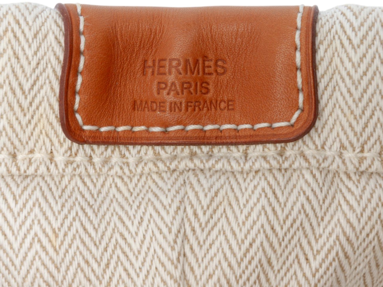 Hermès Toile and Barenia Fourbi 20 Pouch Bruin