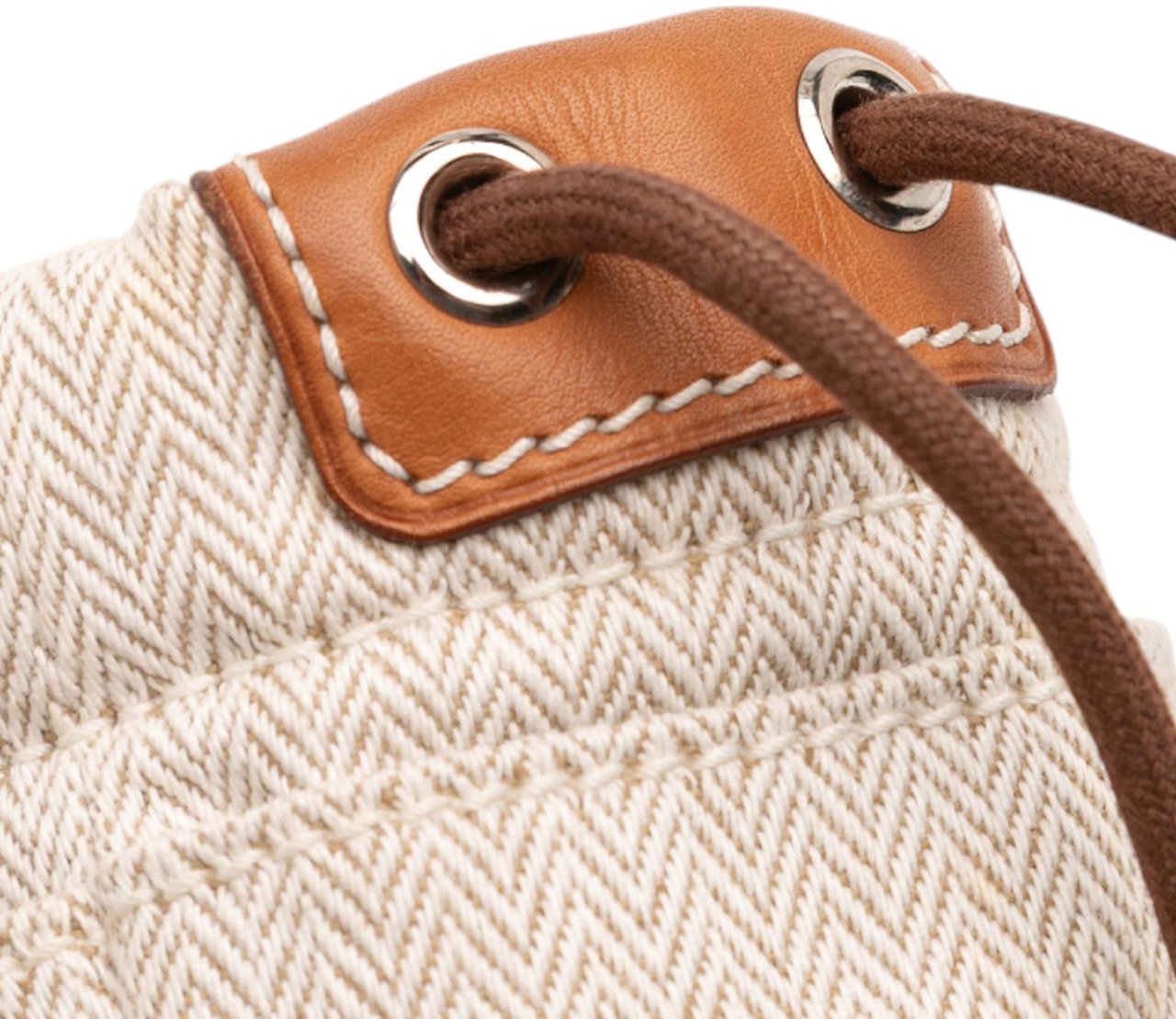 Hermès Toile and Barenia Fourbi 20 Pouch Bruin