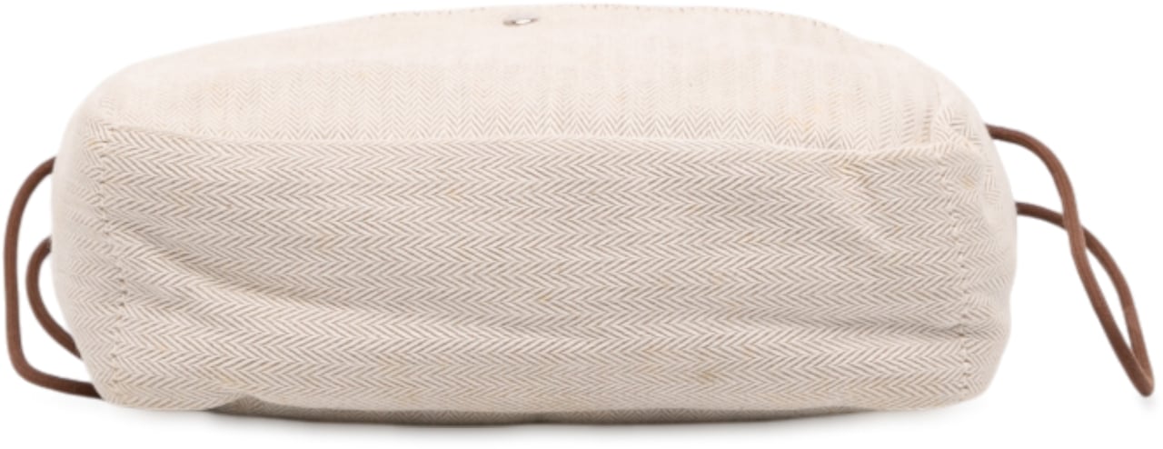 Hermès Toile and Barenia Fourbi 20 Pouch Bruin