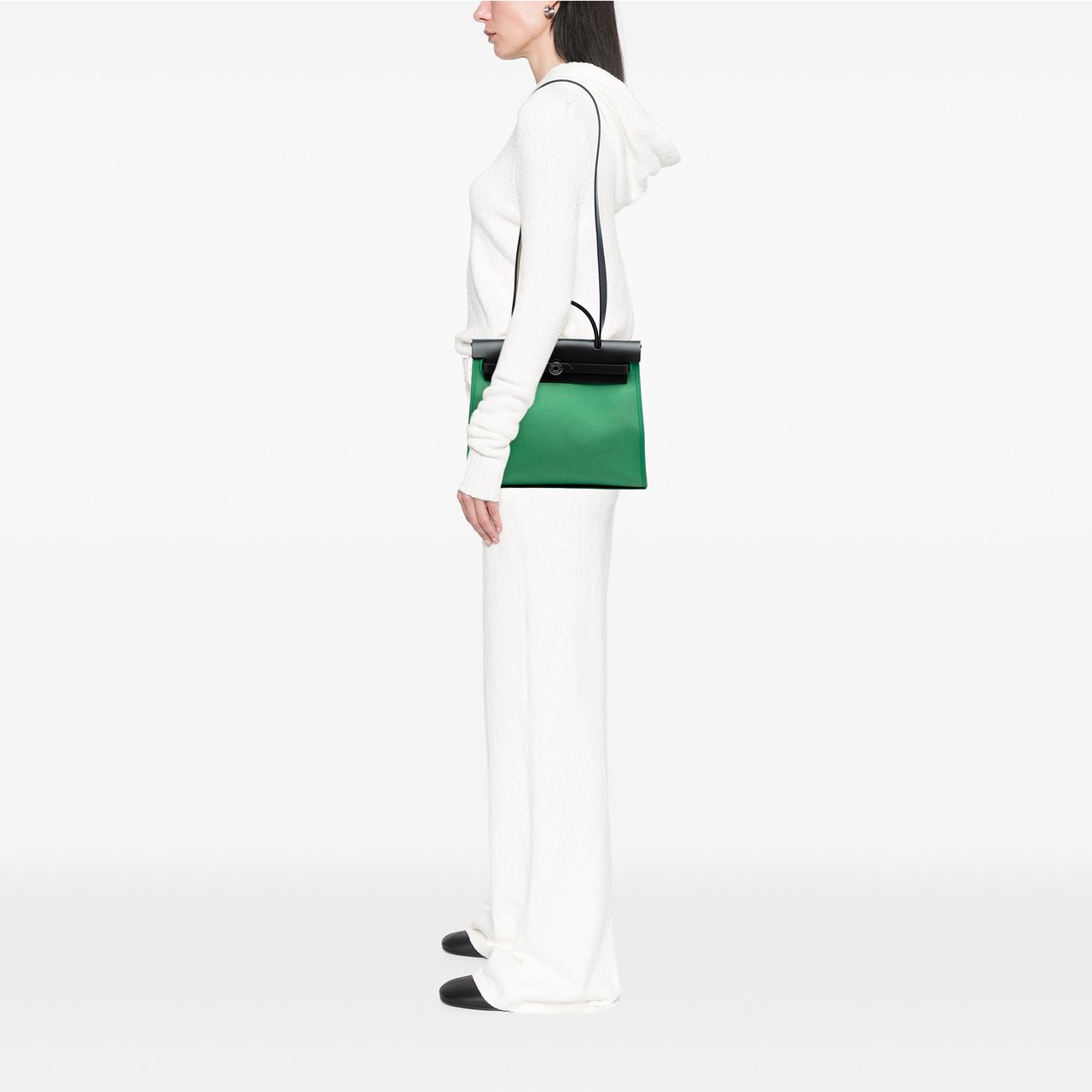 Hermès Toile Herbag Zip 31 Groen