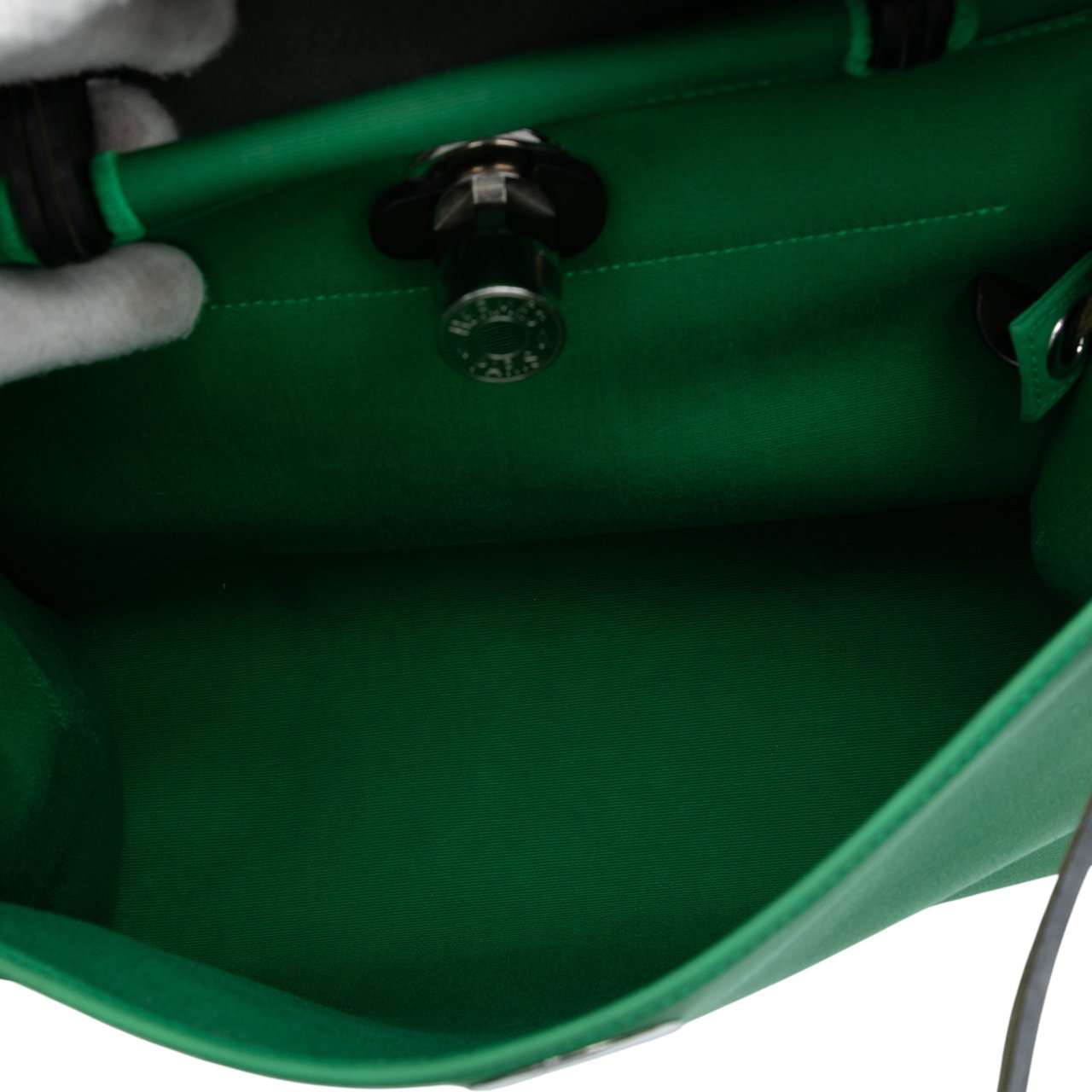 Hermès Toile Herbag Zip 31 Groen