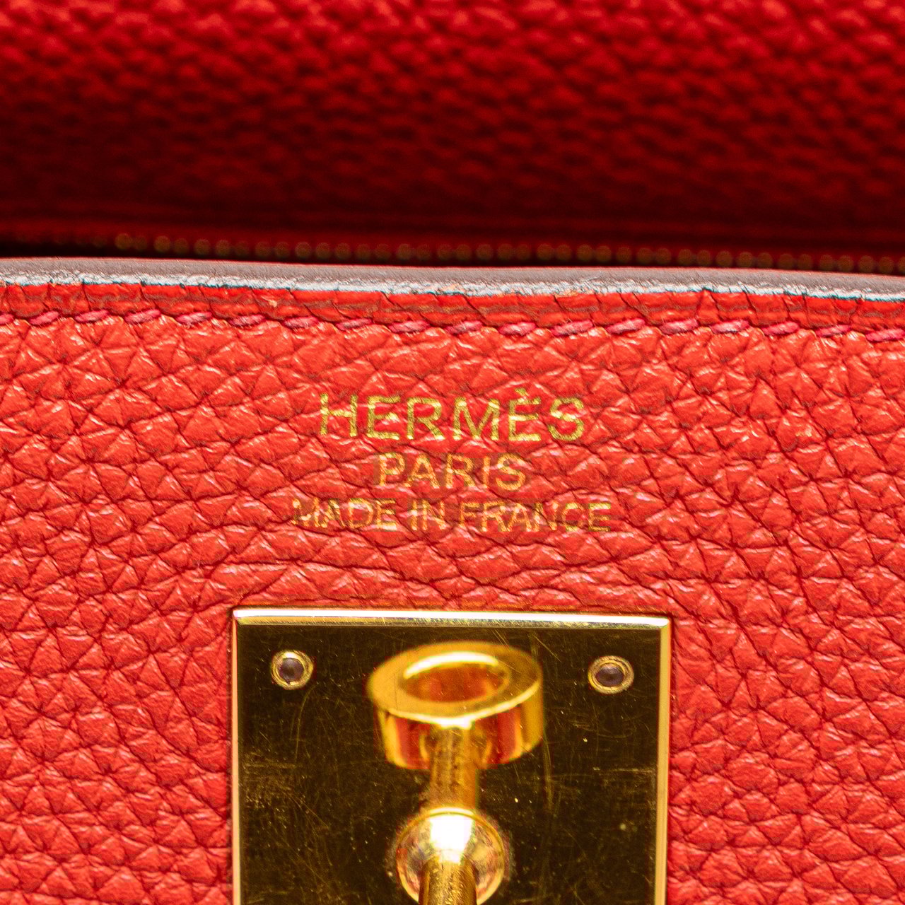 Hermès Togo Kelly II Retourne 35 Rood