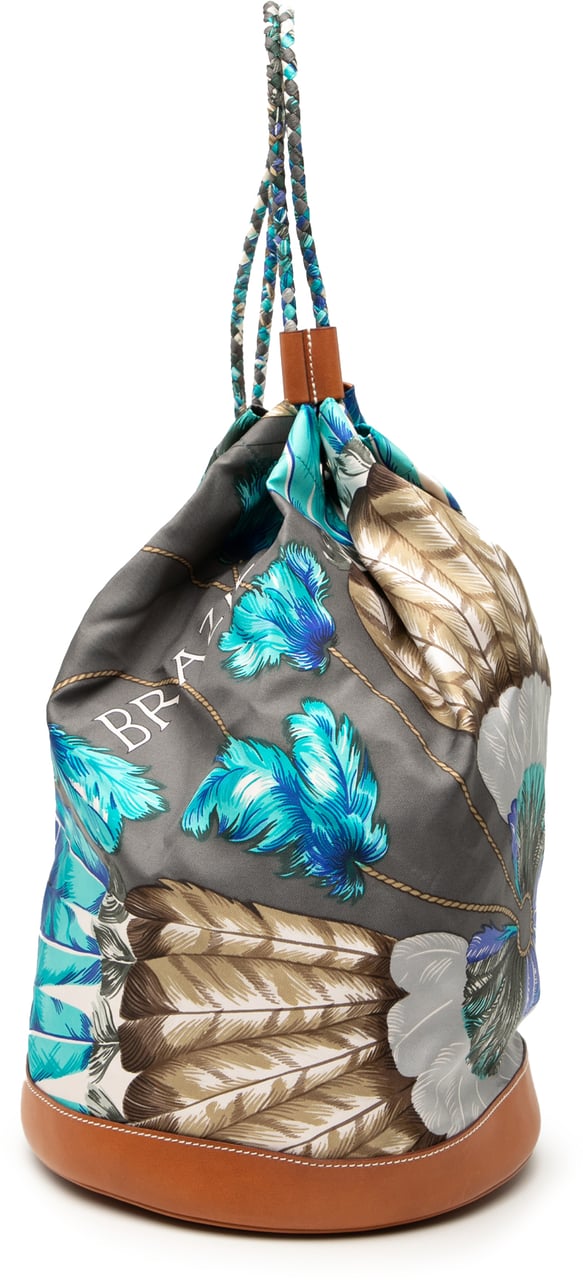 Hermès Silk Brazil Sac Soie Cool 22 Grijs