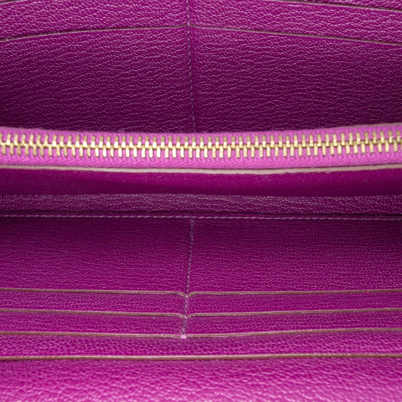 Hermès Chevre Mysore Leather Kelly Long Wallet Paars
