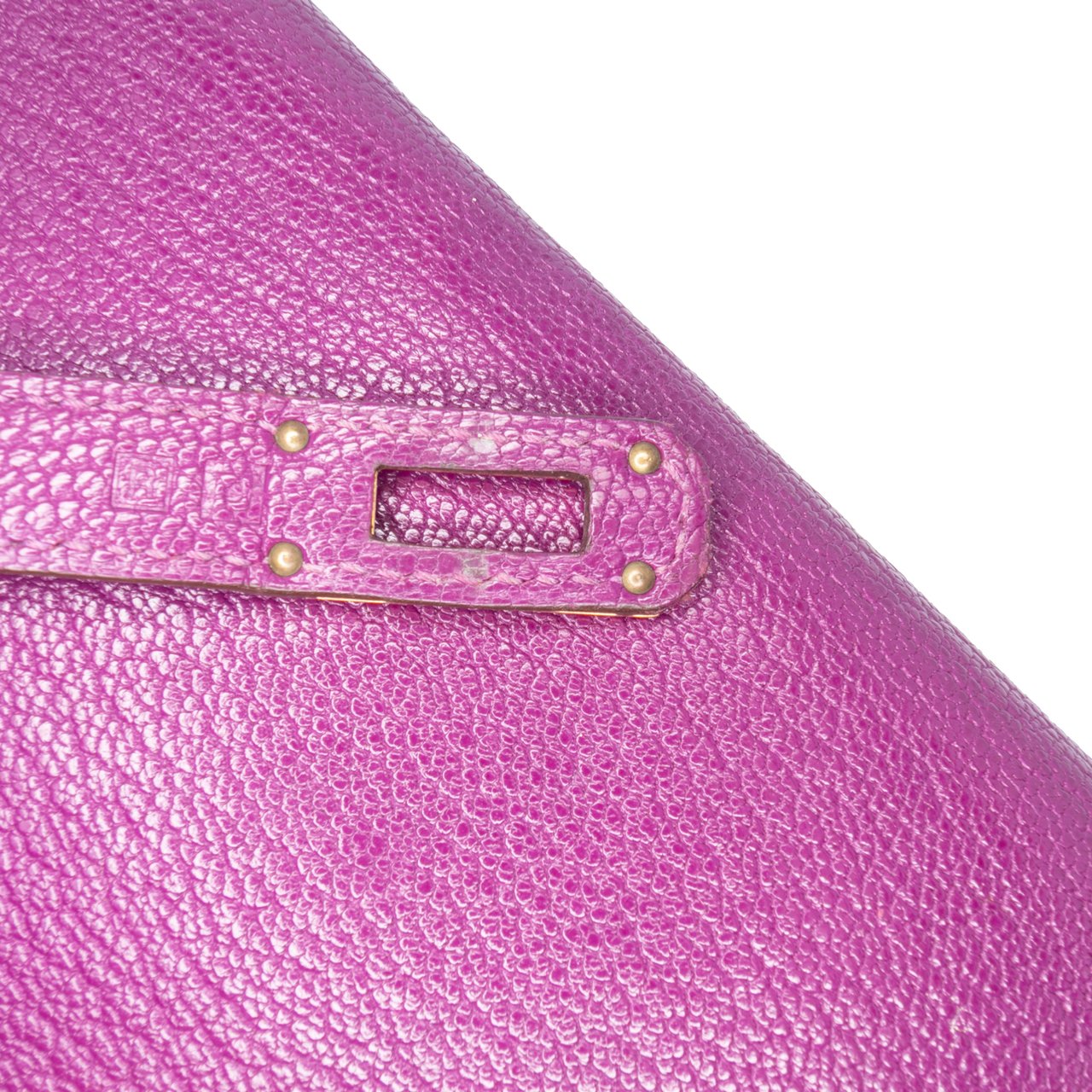 Hermès Chevre Mysore Leather Kelly Long Wallet Paars