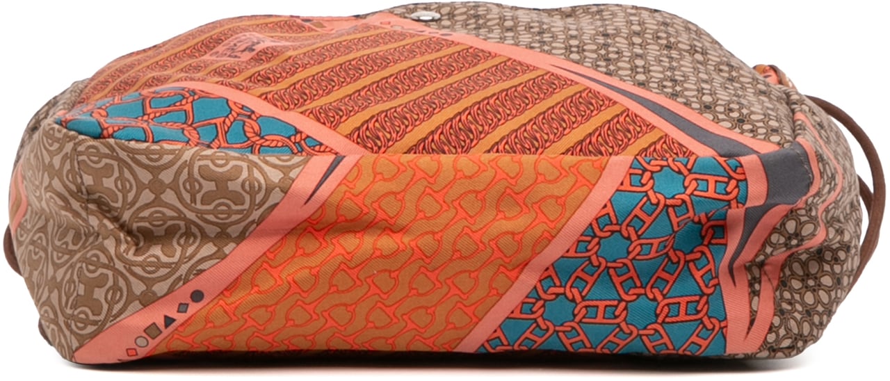 Hermès Silk Carre en Cravates Fourbi 20 Insert Pouch Bruin