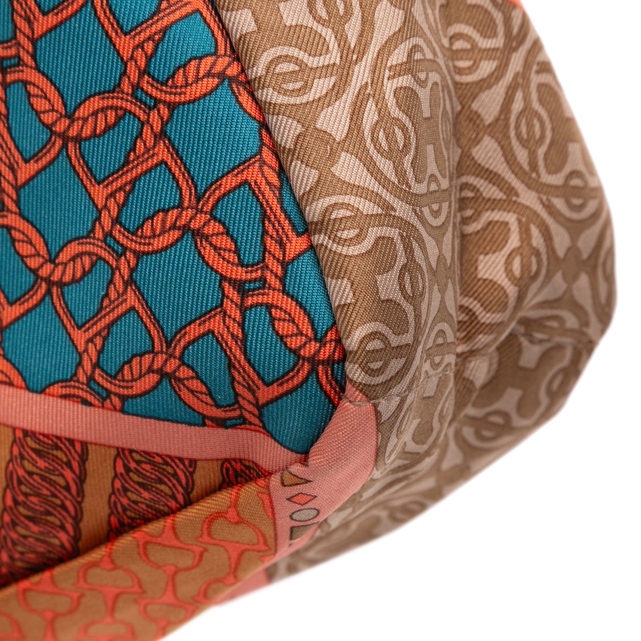 Hermès Silk Carre en Cravates Fourbi 20 Insert Pouch Bruin