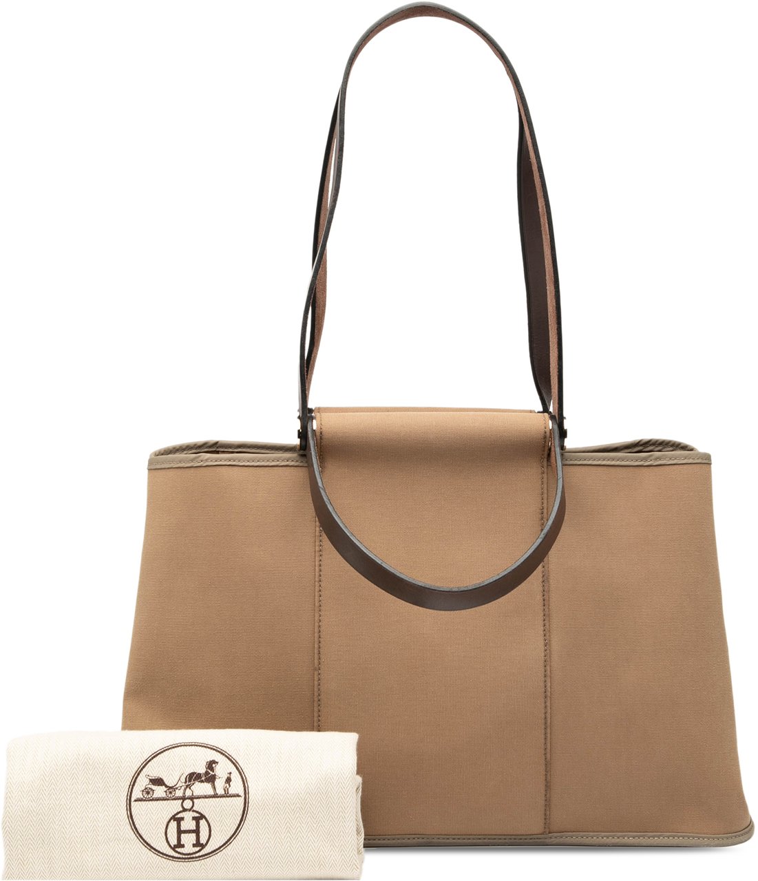 Hermès Toile Cabag Elan PM Bruin