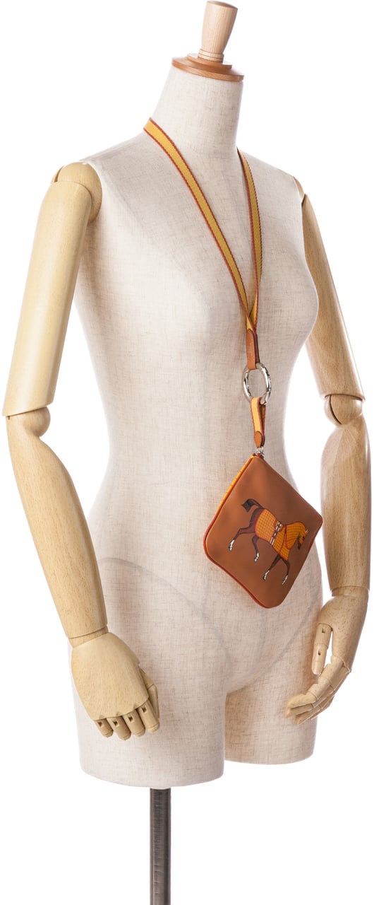 Hermès Swift Couverture Nouvelle Carre Pocket Pouch Bruin