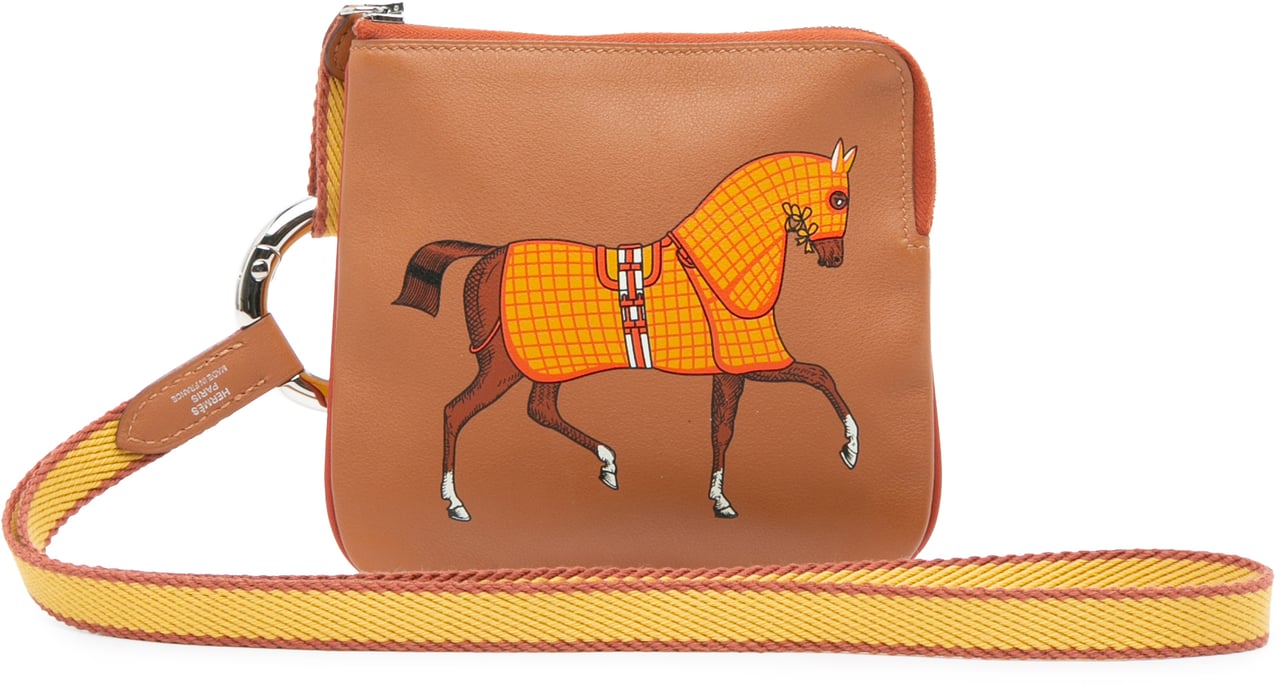 Hermès Swift Couverture Nouvelle Carre Pocket Pouch Bruin
