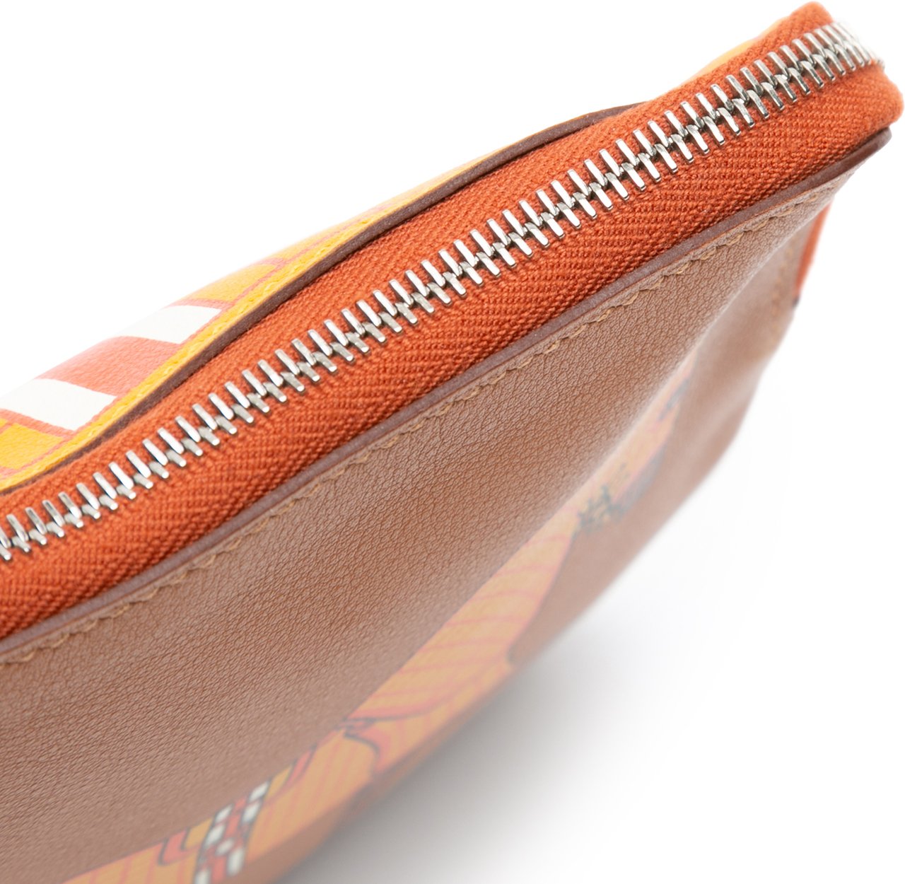 Hermès Swift Couverture Nouvelle Carre Pocket Pouch Bruin