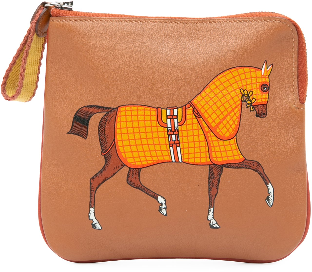Hermès Swift Couverture Nouvelle Carre Pocket Pouch Bruin