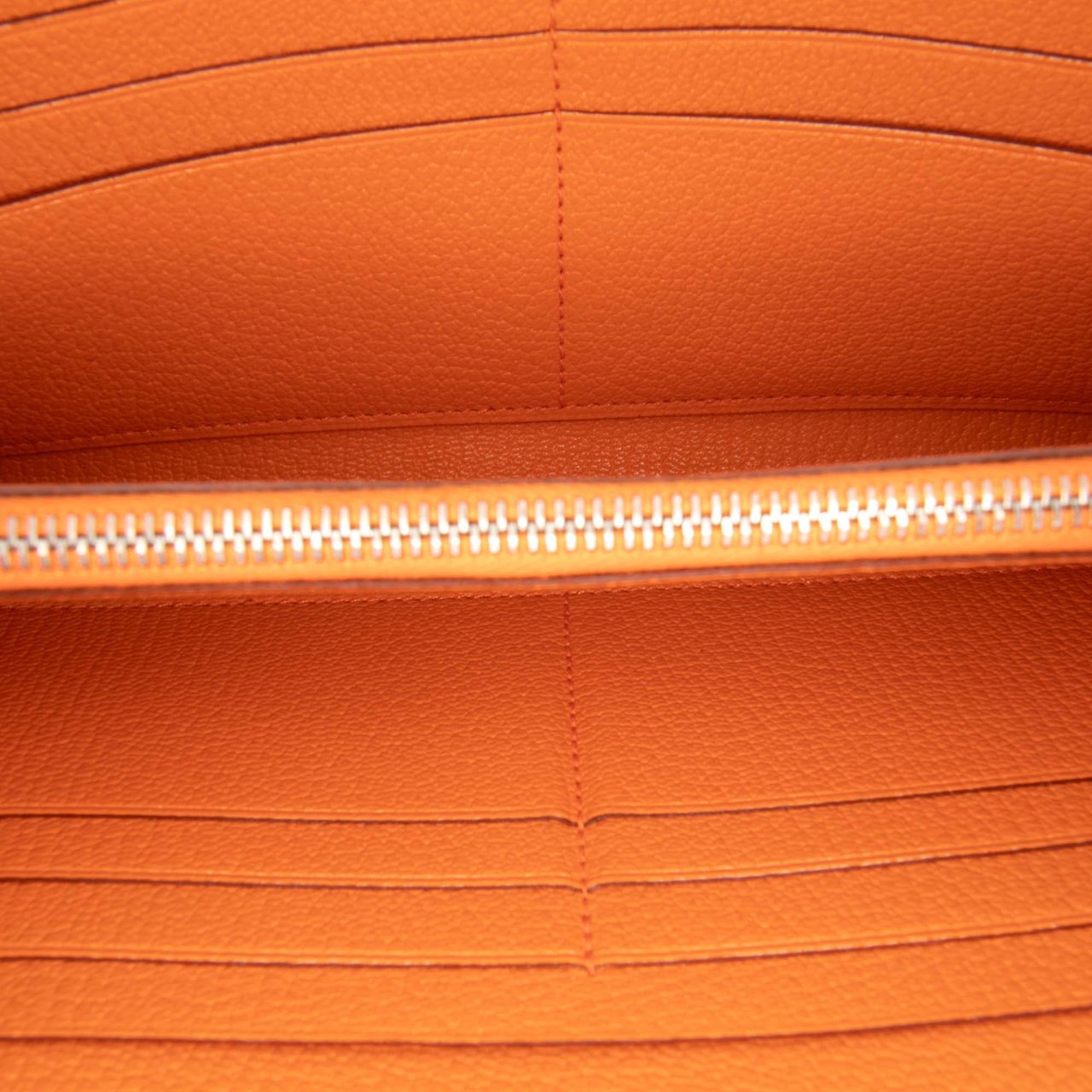 Hermès Chevre Mysore Kelly Longue Wallet Oranje