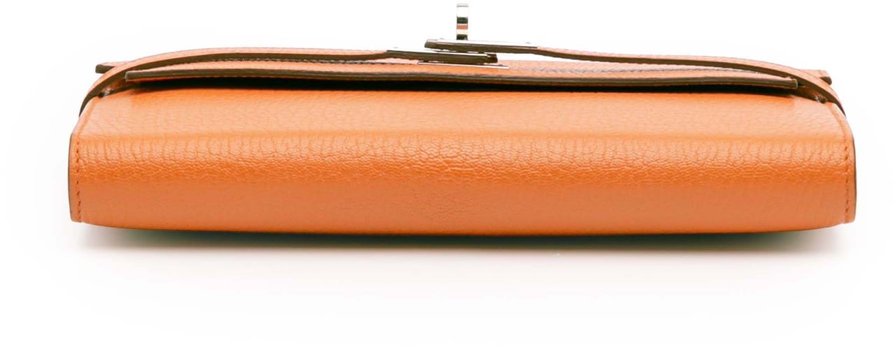 Hermès Chevre Mysore Kelly Longue Wallet Oranje