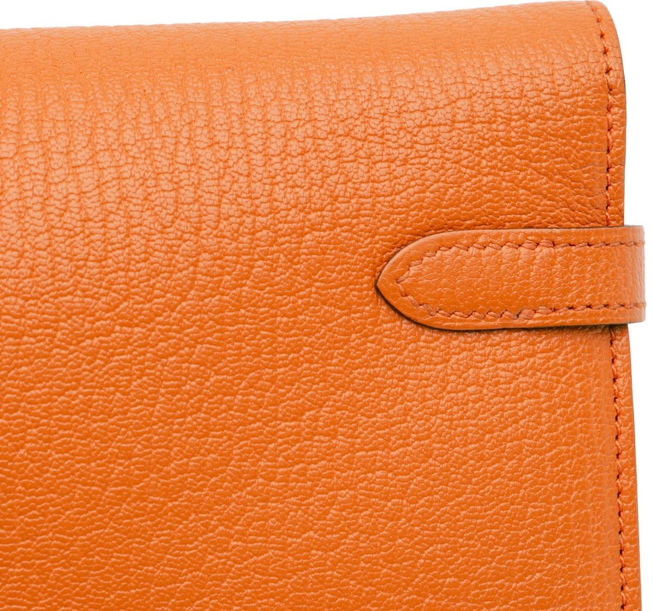 Hermès Chevre Mysore Kelly Longue Wallet Oranje