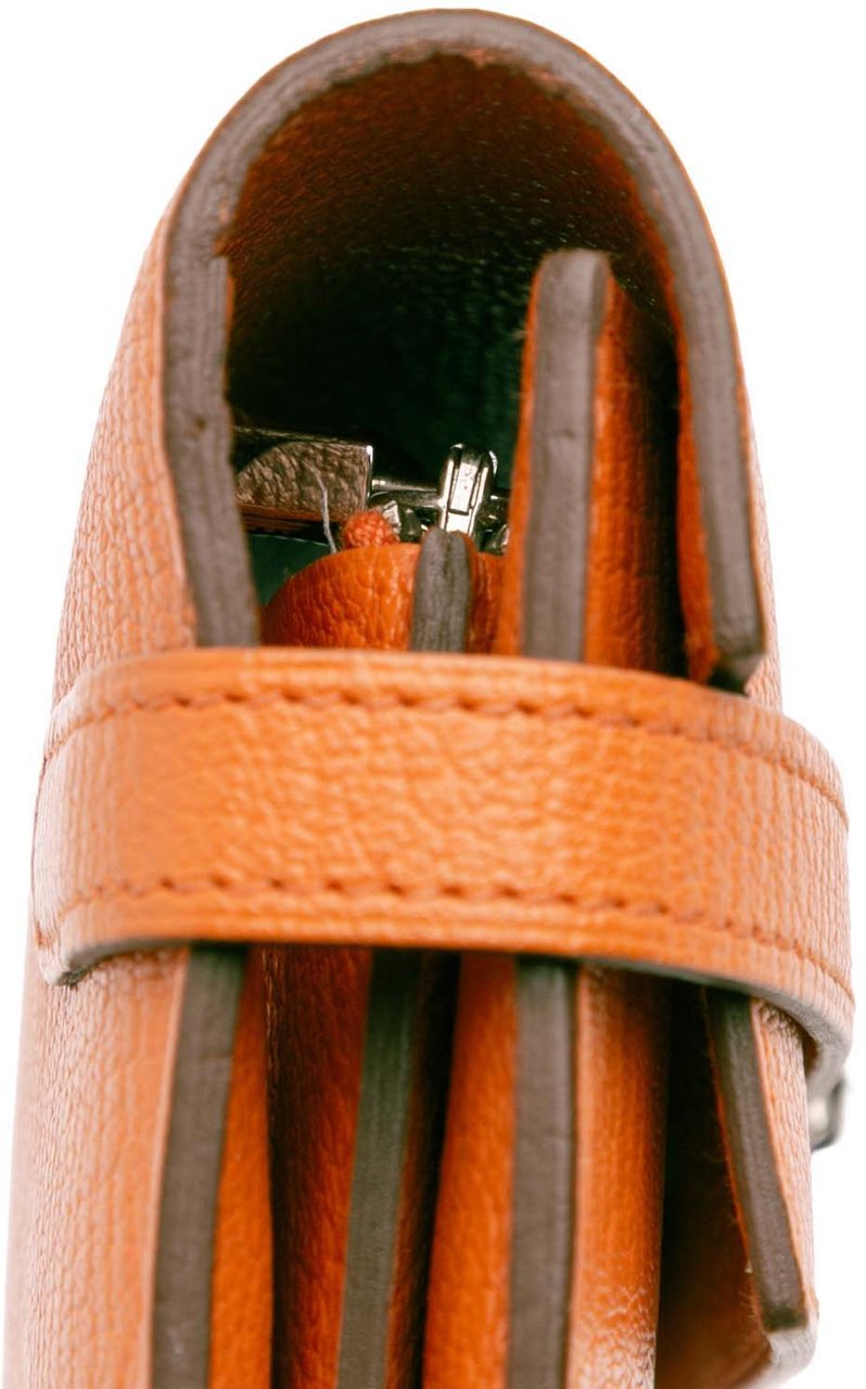 Hermès Chevre Mysore Kelly Longue Wallet Oranje