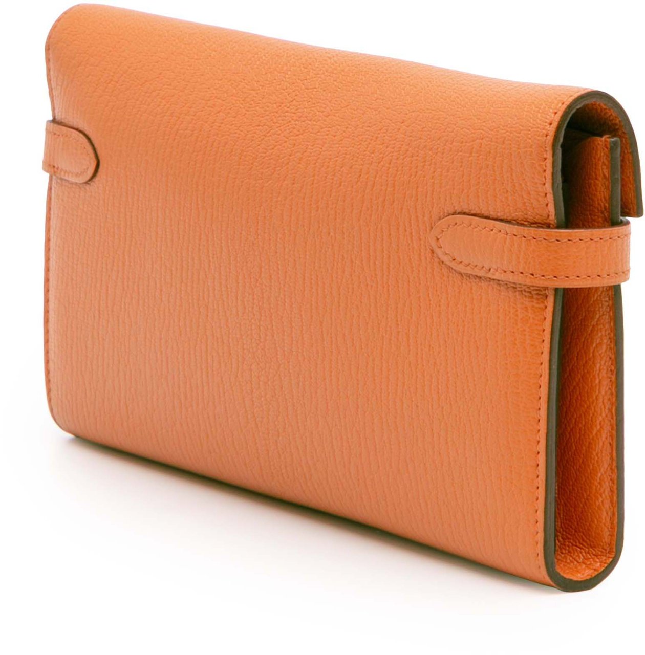 Hermès Chevre Mysore Kelly Longue Wallet Oranje