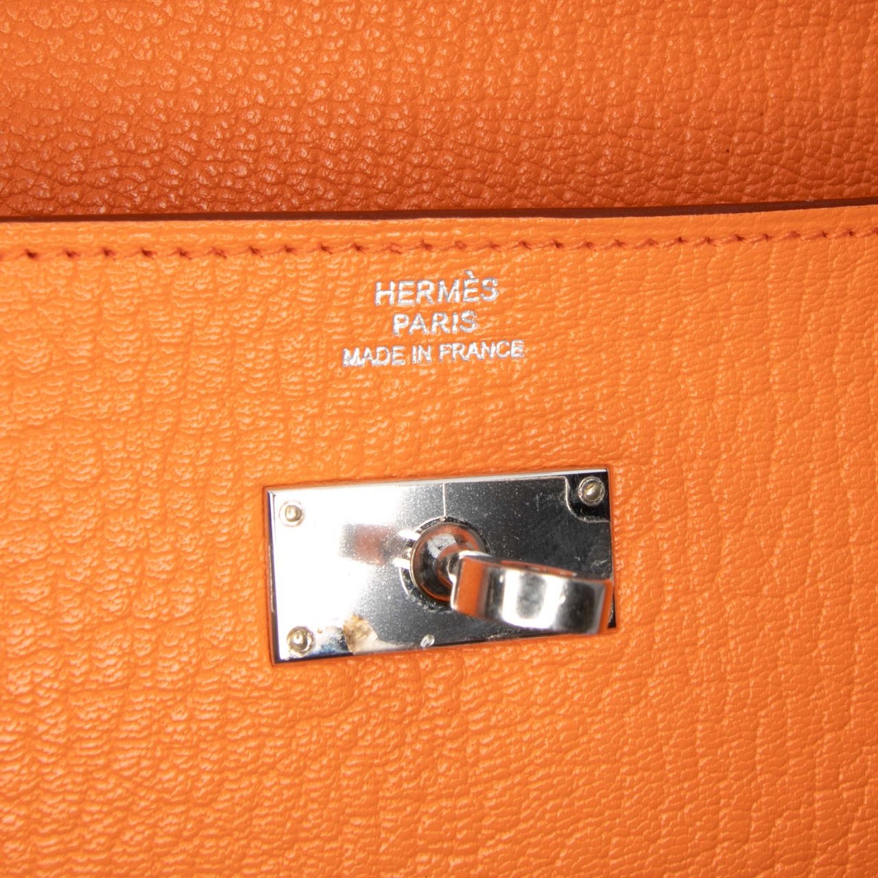 Hermès Chevre Mysore Kelly Longue Wallet Oranje