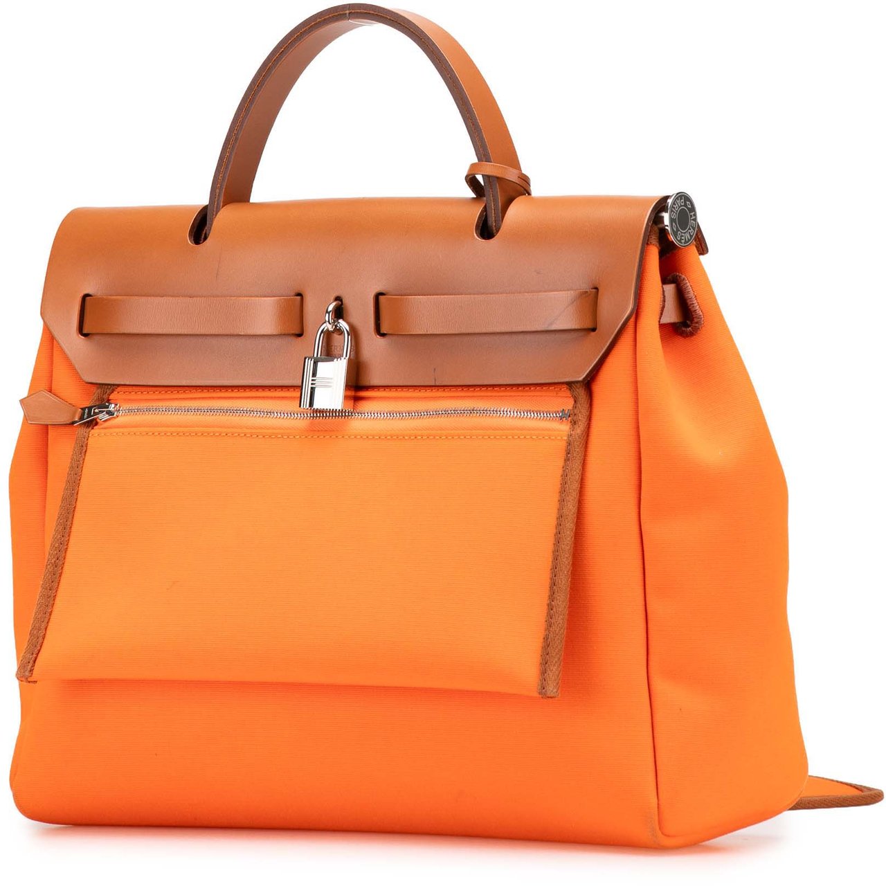 Hermès Toile Herbag Zip 31 Oranje