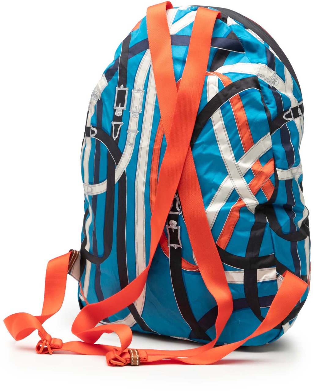 Hermès Silk and Barenia Cavalcadour Airsilk Backpack Blauw