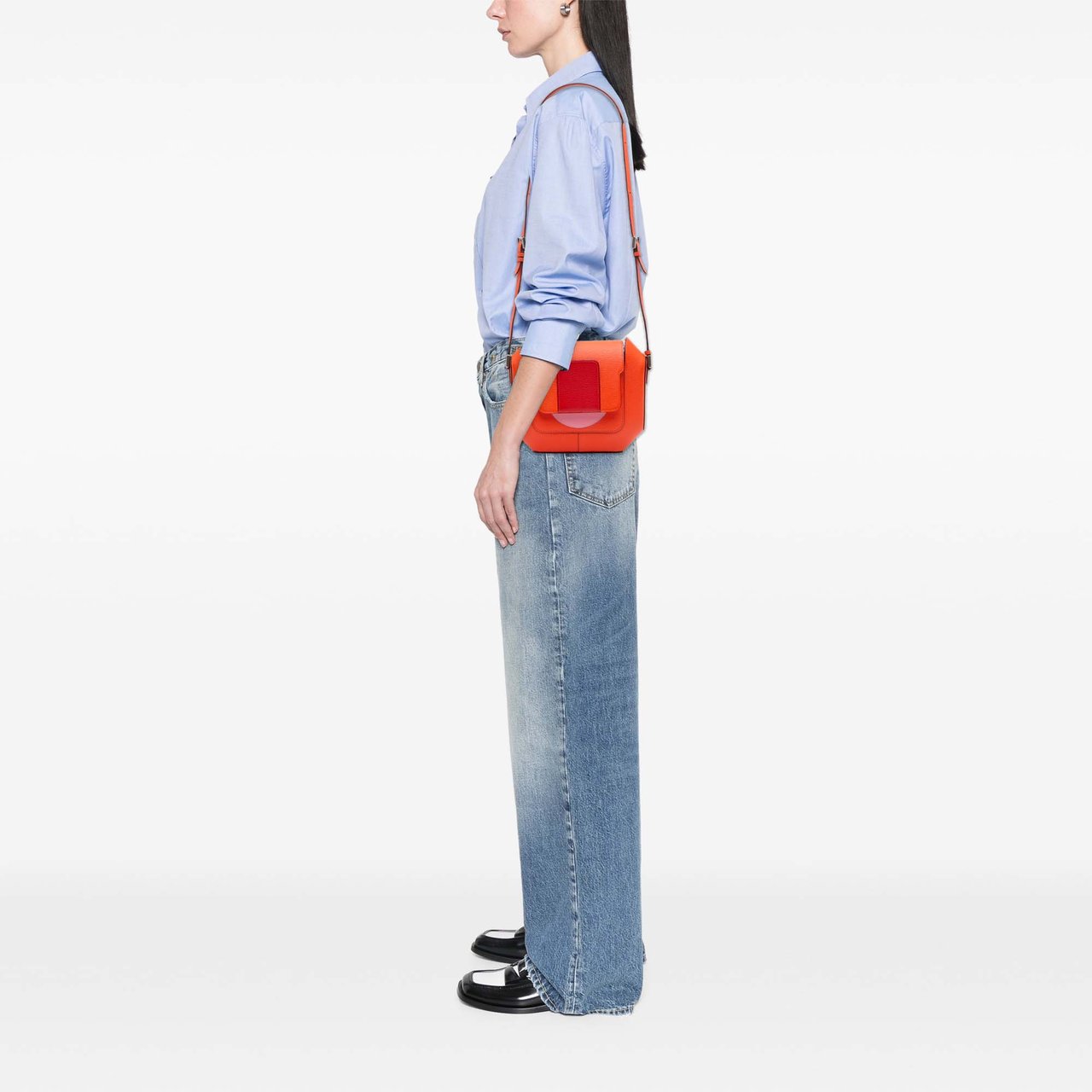 Hermès Chevre Mysore Octogone 23 Oranje