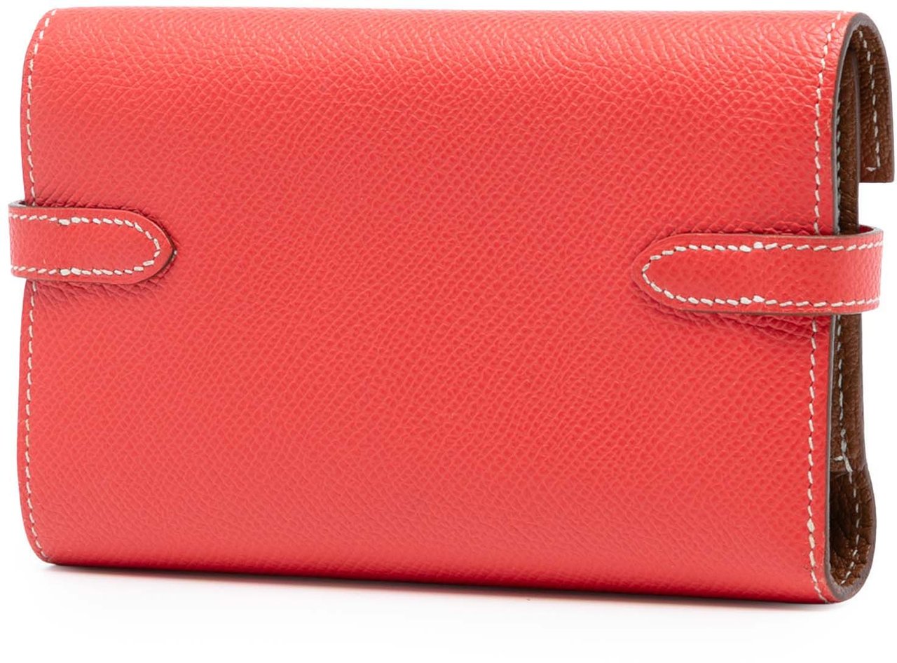 Hermès Epsom Kelly Depliant Wallet Rood