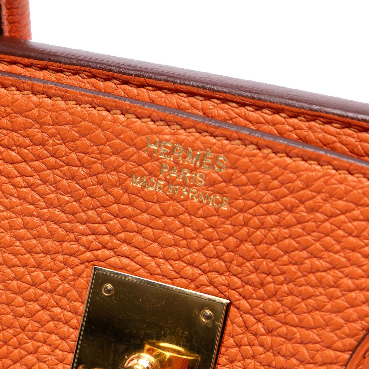 Hermès Togo Birkin Retourne 35 Oranje