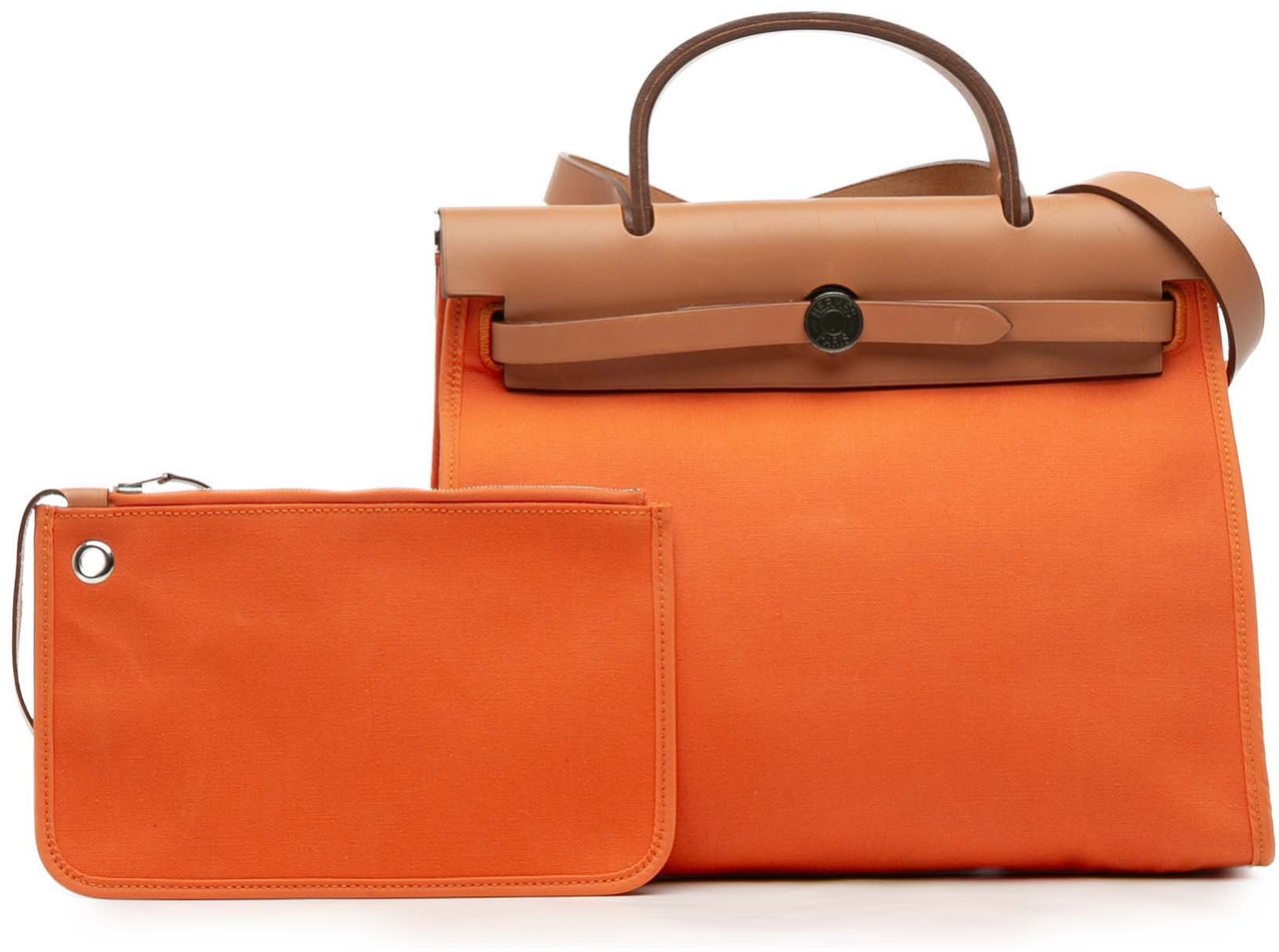 Hermès Toile Herbag Zip 31 Oranje