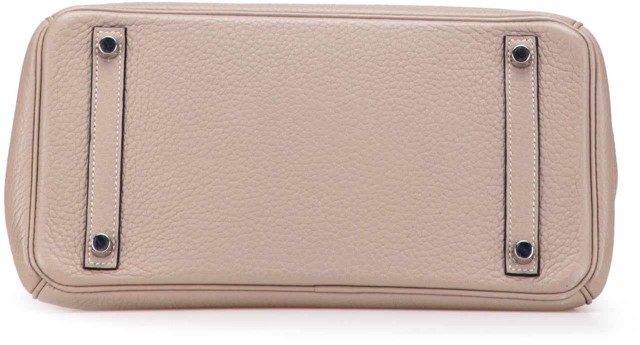 Hermès Clemence Birkin Retourne 30 Bruin