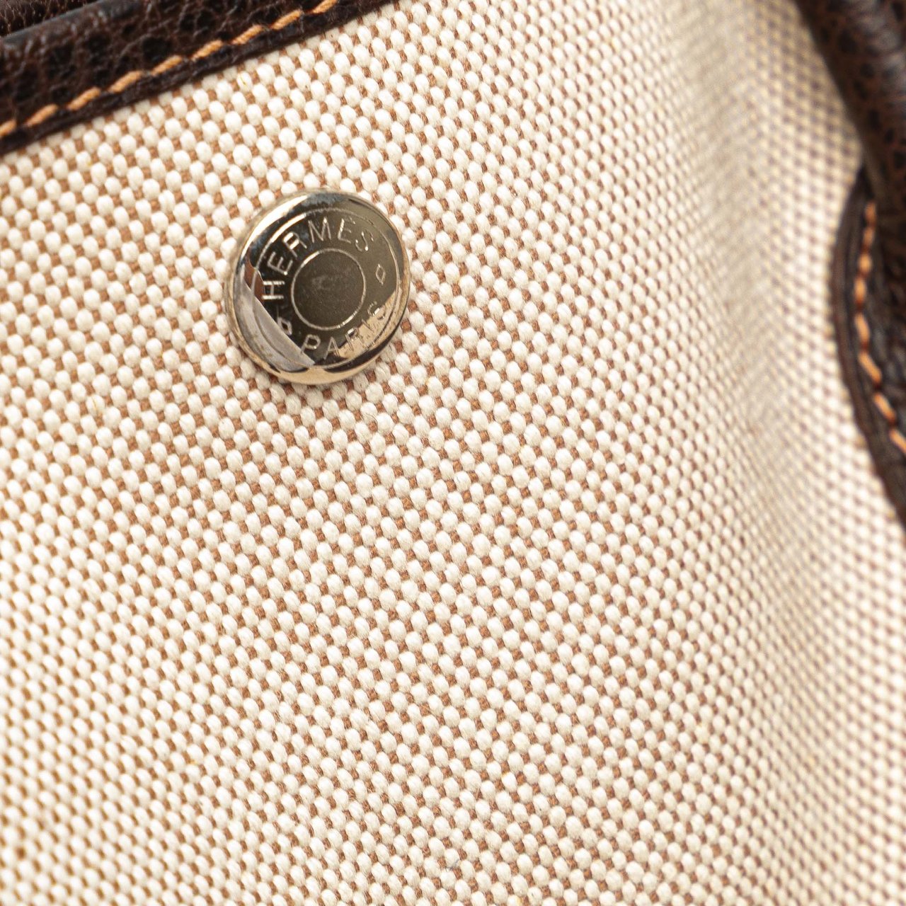 Hermès Toile and Buffalo Leather Garden File 37 Bruin